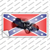Confederate Flag Hot Rod Novelty Sticker Decal