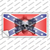 Confederate Flag Skull Novelty Sticker Decal