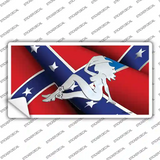 Rebel Flag Mudflap Cowgirl Novelty Sticker Decal