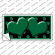 Green Black Polka Dot Green Center Hearts Novelty Sticker Decal
