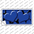 Blue Black Giraffe Blue Centered Hearts Novelty Sticker Decal