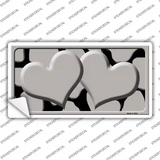 Grey Black Giraffe Grey Centered Hearts Novelty Sticker Decal
