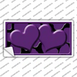 Purple Black Giraffe Purple Centered Hearts Novelty Sticker Decal
