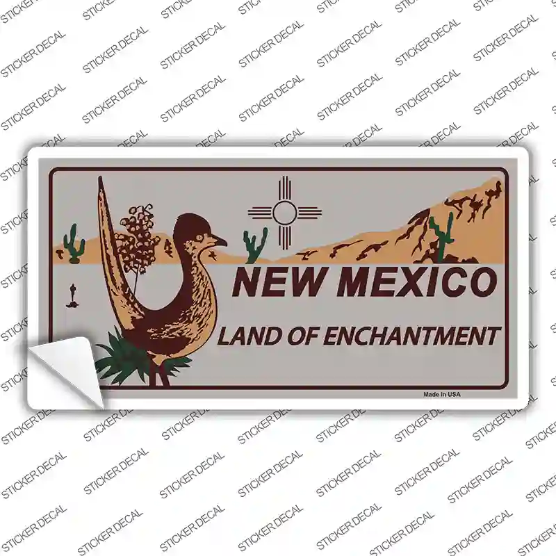 Roadrunner Gray New Mexico Novelty Sticker Decal