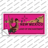 Roadrunner Pink New Mexico Novelty Sticker Decal