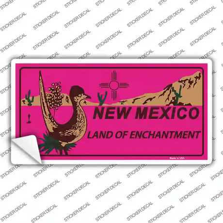 Roadrunner Pink New Mexico Novelty Sticker Decal