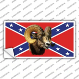 Confederate Flag Ram Novelty Sticker Decal