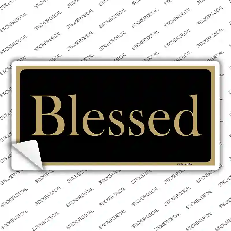 Blessed Gold Novelty Sticker Decal