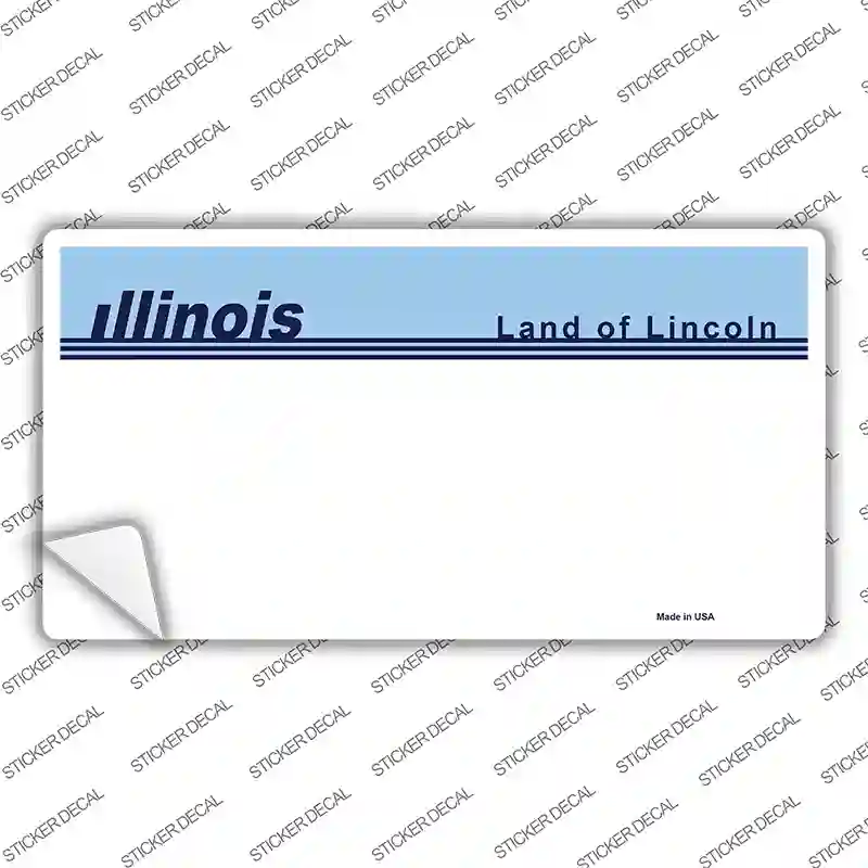 Old Illinois State Blank Novelty Sticker Decal