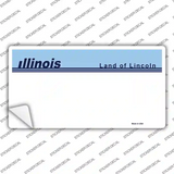 Old Illinois State Blank Novelty Sticker Decal