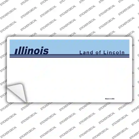 Old Illinois State Blank Novelty Sticker Decal