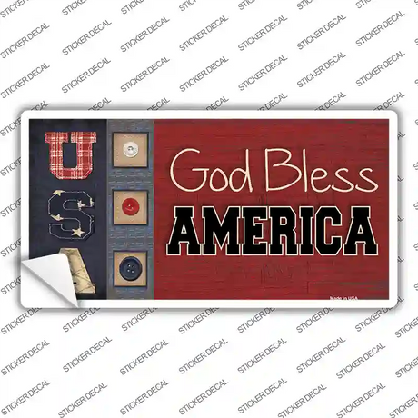 God Bless America Quilt Novelty Sticker Decal