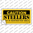 Caution Steelers Novelty Sticker Decal