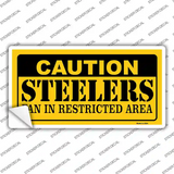 Caution Steelers Novelty Sticker Decal