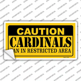 Caution Cardinals Novelty Sticker Decal
