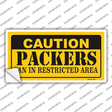 Caution Packers Novelty Sticker Decal