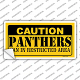 Caution Panthers Novelty Sticker Decal