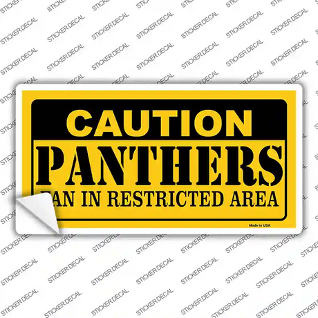 Caution Panthers Novelty Sticker Decal