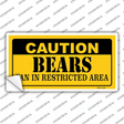 Caution Bears Novelty Sticker Decal