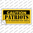 Caution Patriots Novelty Sticker Decal