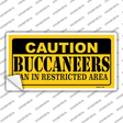 Caution Buccaneers Novelty Sticker Decal