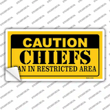 Caution Chiefs Novelty Sticker Decal