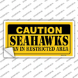 Caution Seahawks Novelty Sticker Decal
