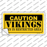 Caution Vikings Novelty Sticker Decal