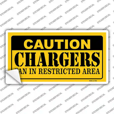 Caution Chargers Novelty Sticker Decal