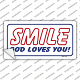 Smile God Loves You Novelty Sticker Decal