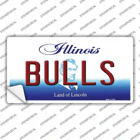 Bulls Illinois State Novelty Sticker Decal