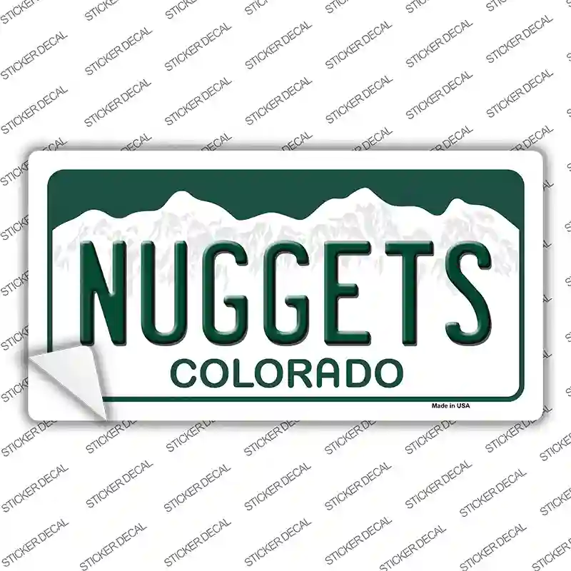 Nuggets Colorado State Novelty Sticker Decal