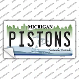 Pistons Michigan State Novelty Sticker Decal