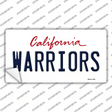 Warriors California State Novelty Sticker Decal
