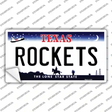 Rockets Texas State Novelty Sticker Decal