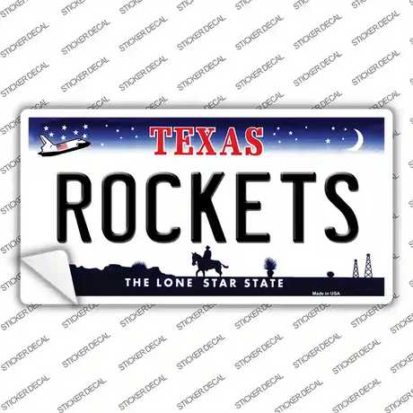 Rockets Texas State Novelty Sticker Decal