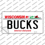 Bucks Wisconsin State Novelty Sticker Decal