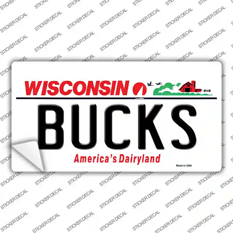 Bucks Wisconsin State Novelty Sticker Decal