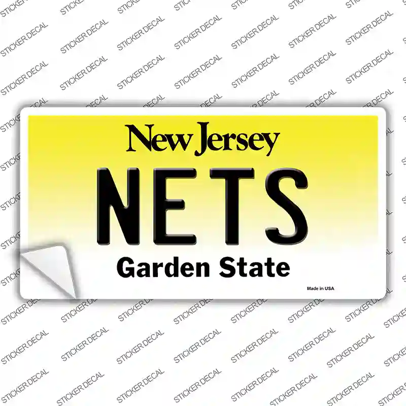 Nets New Jersey State Novelty Sticker Decal