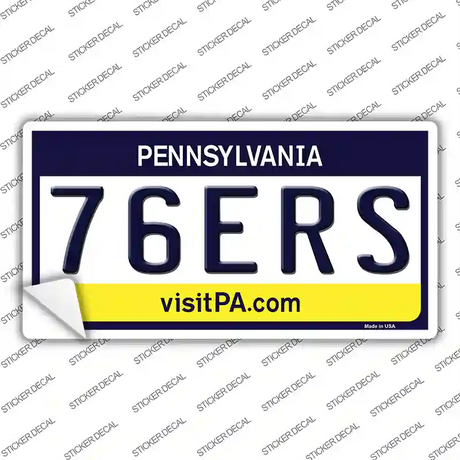 76ers Pennsylvania State Novelty Sticker Decal