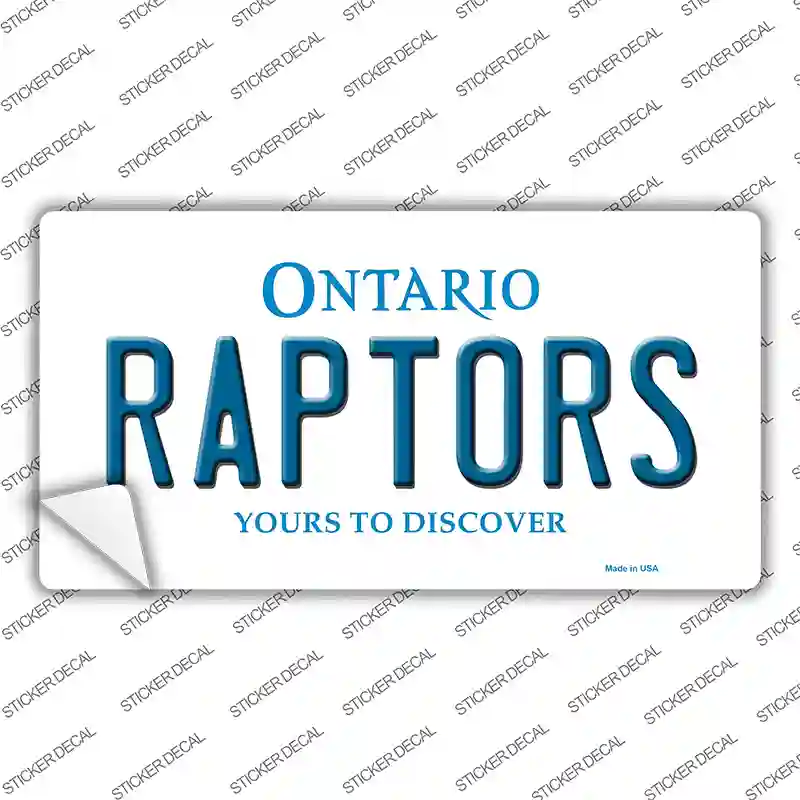 Raptors Ontario State Novelty Sticker Decal