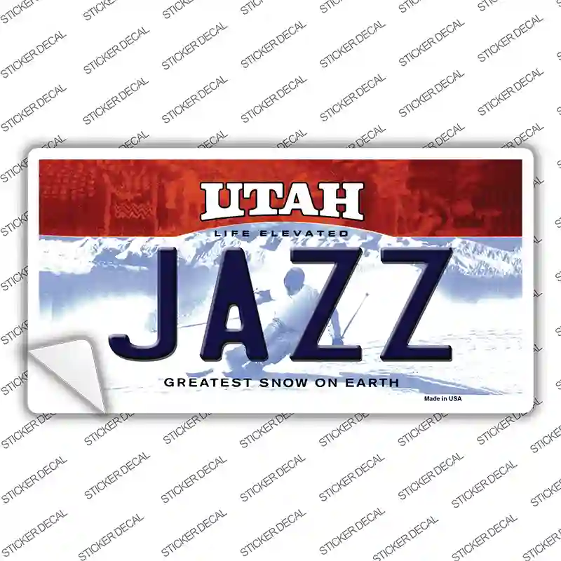 Jazz Utah State Novelty Sticker Decal