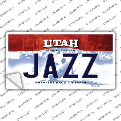 Jazz Utah State Novelty Sticker Decal