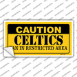 Caution Celtics Fan Novelty Sticker Decal