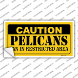 Caution Pelicans Fan Novelty Sticker Decal