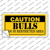 Caution Bulls Fan Novelty Sticker Decal