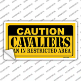 Caution Cavaliers Fan Novelty Sticker Decal