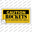 Caution Rockets Fan Novelty Sticker Decal