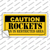 Caution Rockets Fan Novelty Sticker Decal
