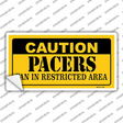 Caution Pacers Novelty Sticker Decal
